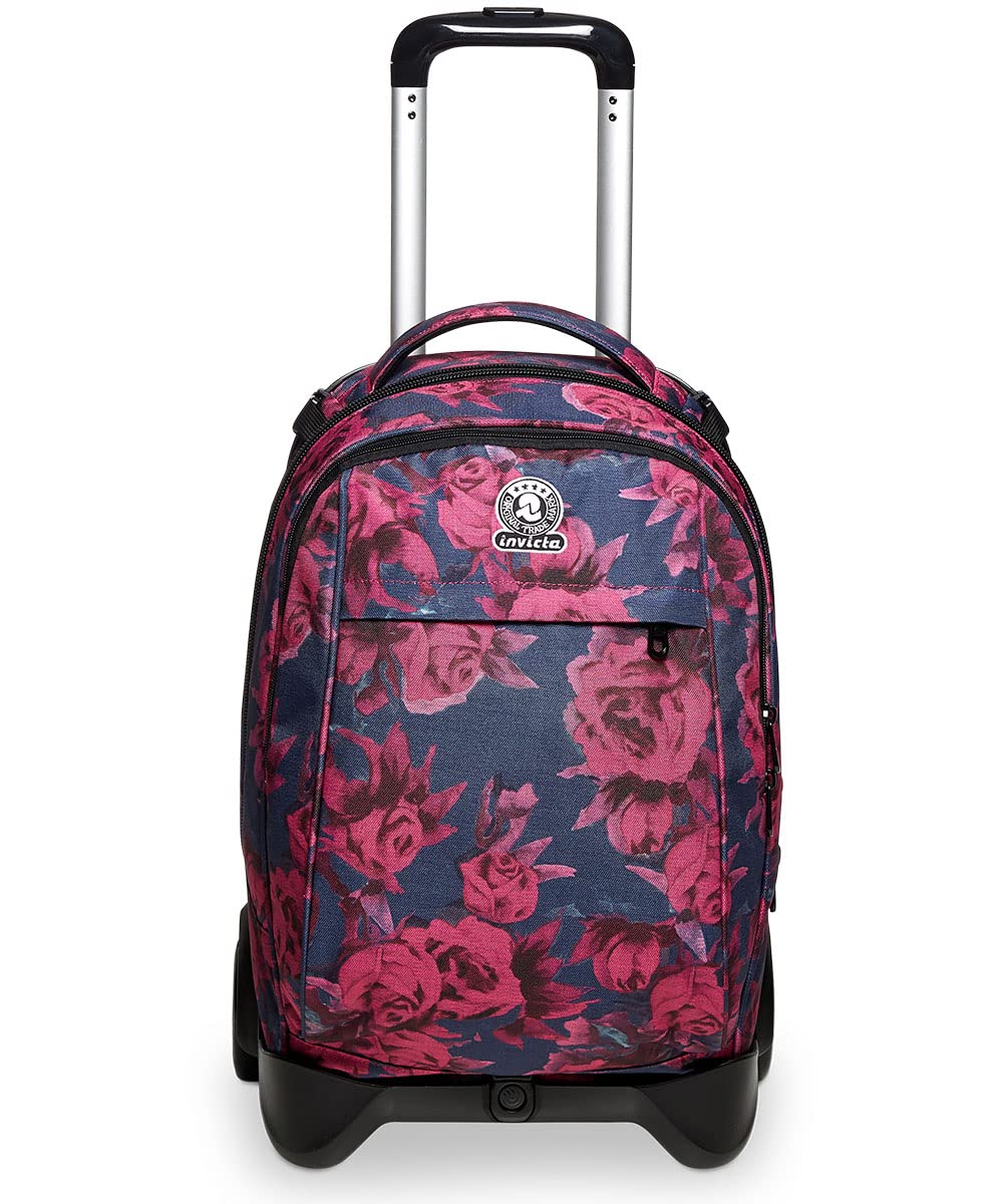 Invicta Trolley TECH ROSES, Crossover System, Tasche multifunzione, Per bambine e ragazze, Scuola, Tempo libero, Viaggi