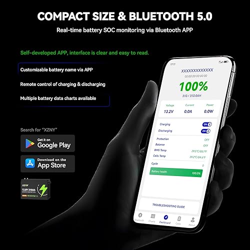 Miniatura 10 de XZNY Batería compacta de litio de 12 V 12 Ah, batería recargable de 12 V de ciclos profundos LiFePO4 Batería integrada de 10 A BMS, batería de 12