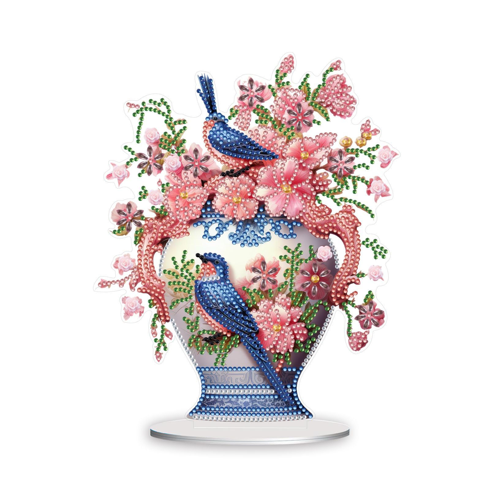 Kit Peinture Diamant 5D DIY - Décoration Table Rose Papillons Fleurs Oiseaux - Art Créatif Pour Maison Et Bureau