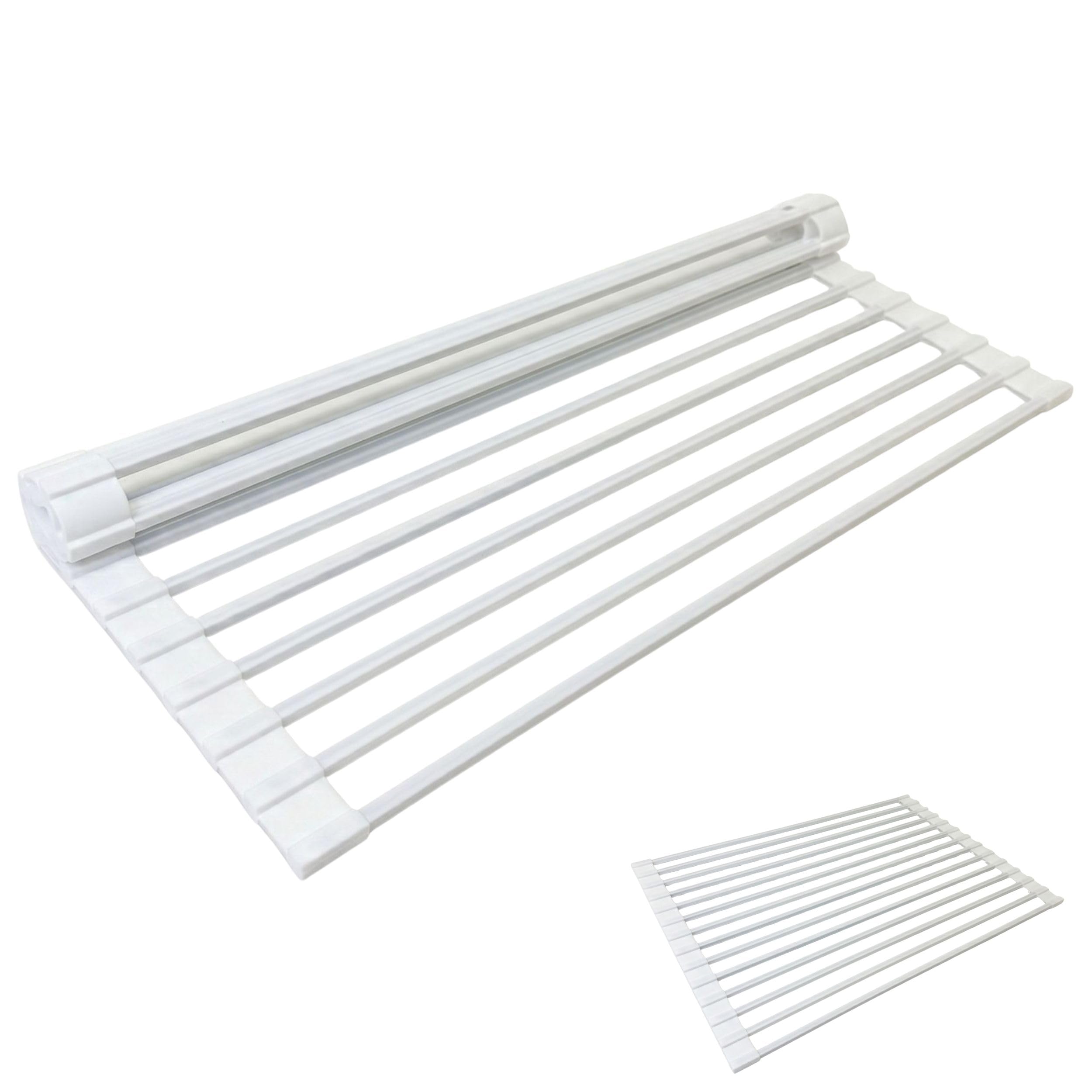 Sink Quality - Tappetino scolapiatti per lavello, in plastica, quadrato, 46 x 32 cm, griglia flessibile, colore bianco