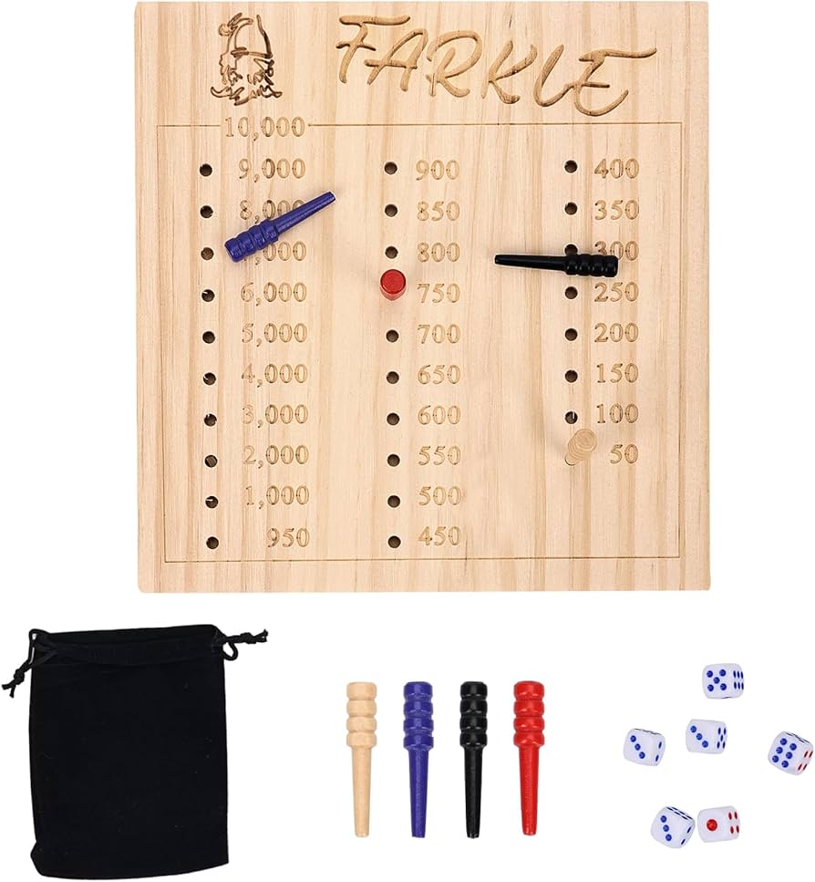 Amazon.com: NQEUEPN Dice Tray Scoreboard, 5.9 Inch Wooden