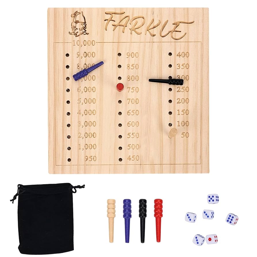 Amazon.com: NQEUEPN Dice Tray Scoreboard, 5.9 Inch Wooden