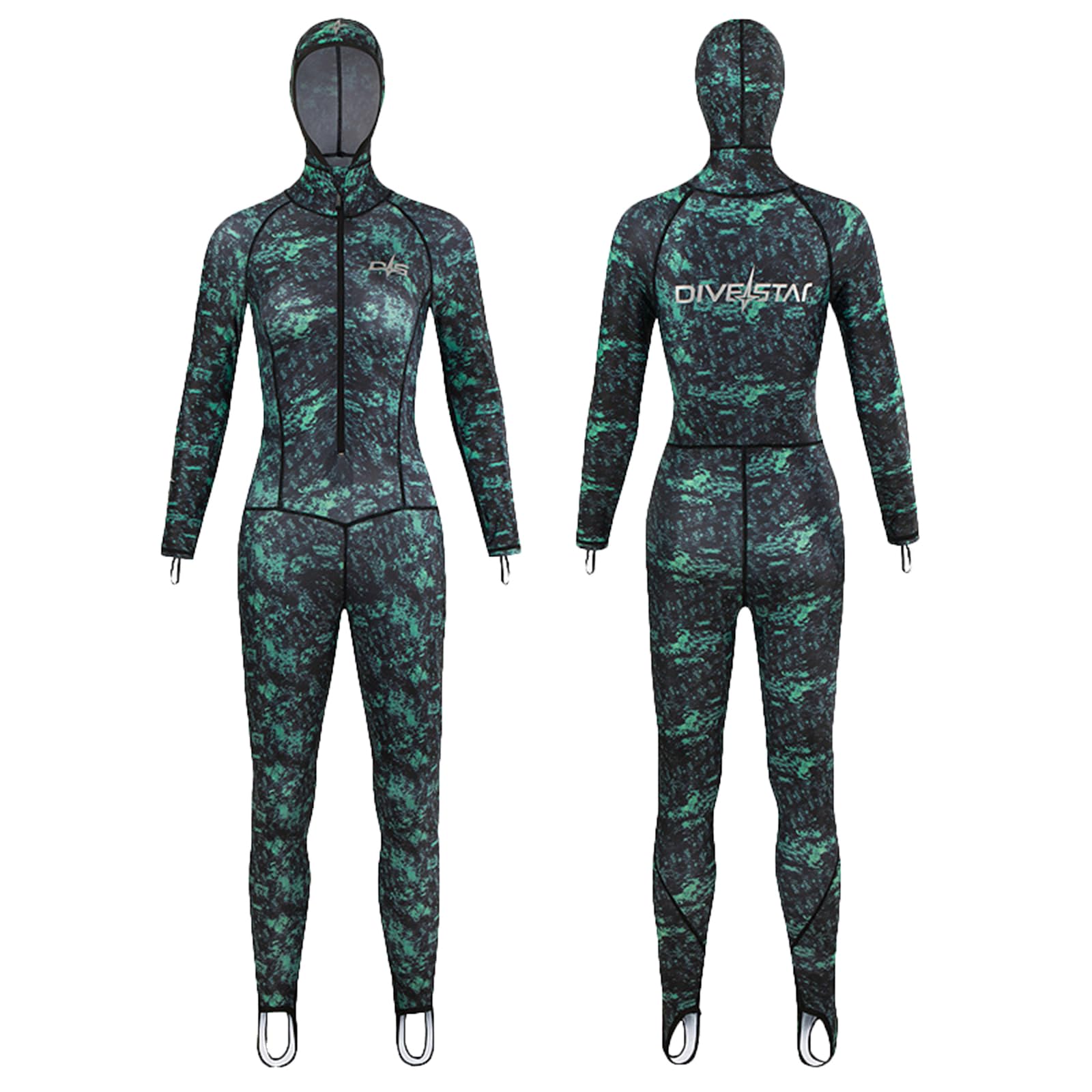 DIVESTARMen Women Full Body Scuba Rash Guard Swimwear Wetsuit,Long Sleeve UV Protection Swimsuit Surfing Swimming Diving Snorkeling Suits for Water Sports