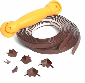 InstaTrim Flexible, Self-Adhesive Caulk Complete Kit, 12 x 10, 2-Pk, Brown