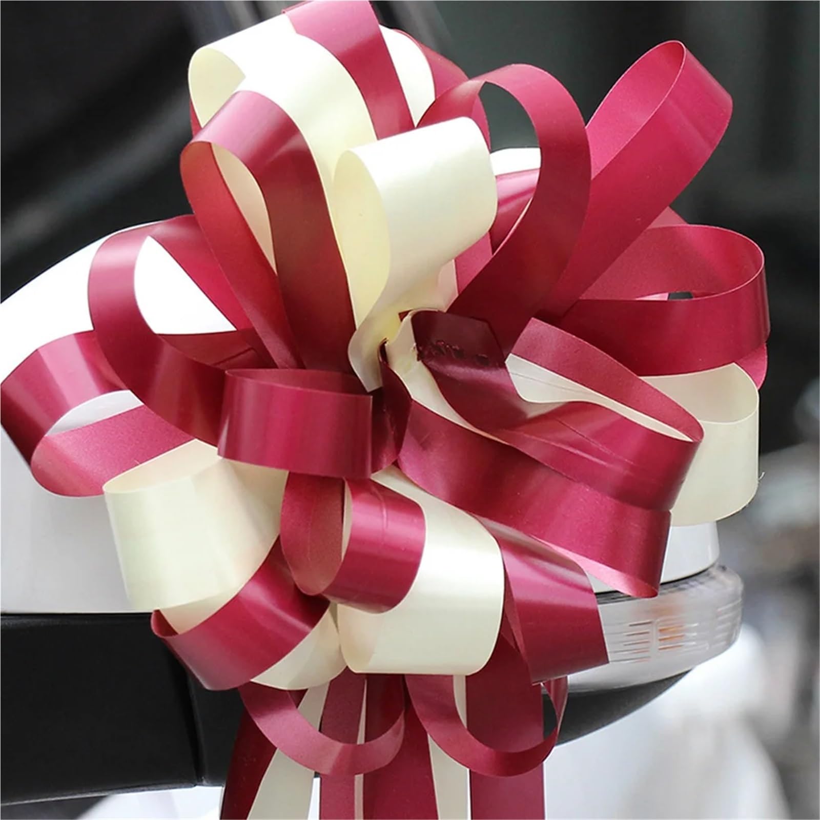 Ziehschleifen, 50 Stück, große Schleifen, Schleifen für Geschenkverpackungen, Hochzeit, Auto, Dekoration, wiederverwendbar, Urlaub, Party, Geschenktüten, Band