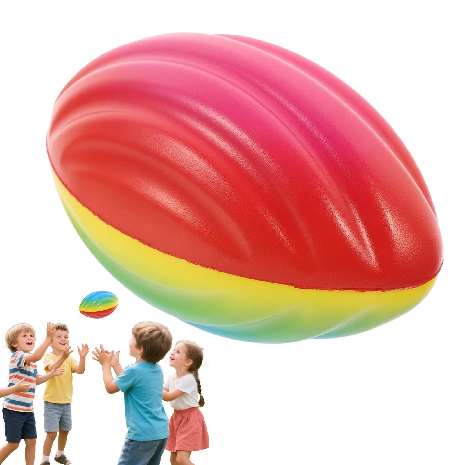 Foam Football - Colorful Waterproof Football | Soft Grip Solid Lightweight Grip | Colorful for Kids Indoor Beach Game Party Team Backyard Practice