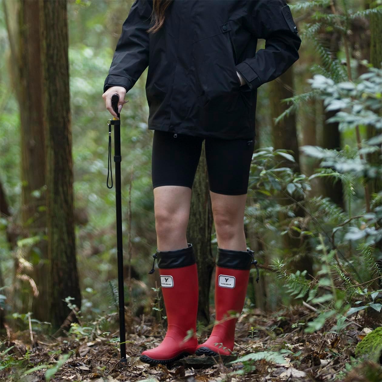 Yvmurain Women's Tall Rain Boots Waterproof Lightweight Garden Mud Boots Portable Packable Rubber rain Shoes Anti-Slip Knee High Outdoor Work Booties - Image 2