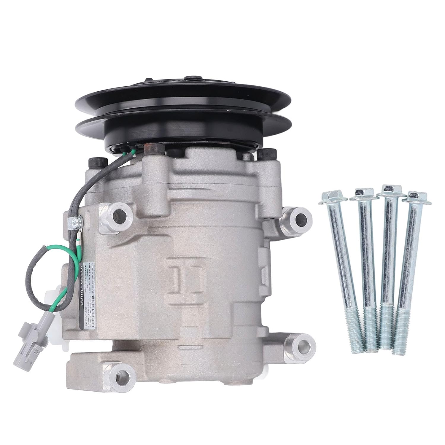 Oumefar 447220-8110 Excavator AC Compressor Replacement, Fit for SANY SY115 to SY485, 3.53Mpa High Pressure Energy Efficient Air Conditioning Compressor
