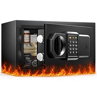 ๐๐-๐๐ข๐ง ๐๐๐๐ยฐ๐
Small Fireproof Safe, 15.25 Lbs Heavy Duty Safe Box - Amazon product rated Grade A