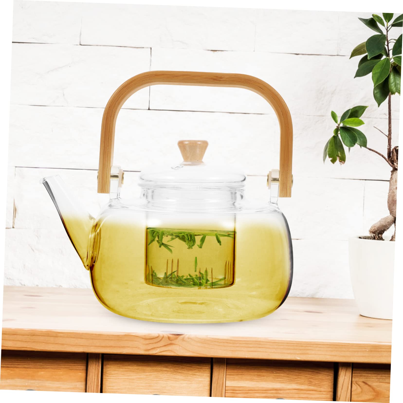 MAGICLULU Teiera Trasparente con Resistente Alle Alte Temperature Adatta per Infusi Tè Tisane e Tè Fiori Facile Rimovibile