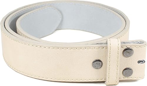BC Belts Leather Belt Strap with Vintage Distressed Texture 1.5" Wide with Snaps