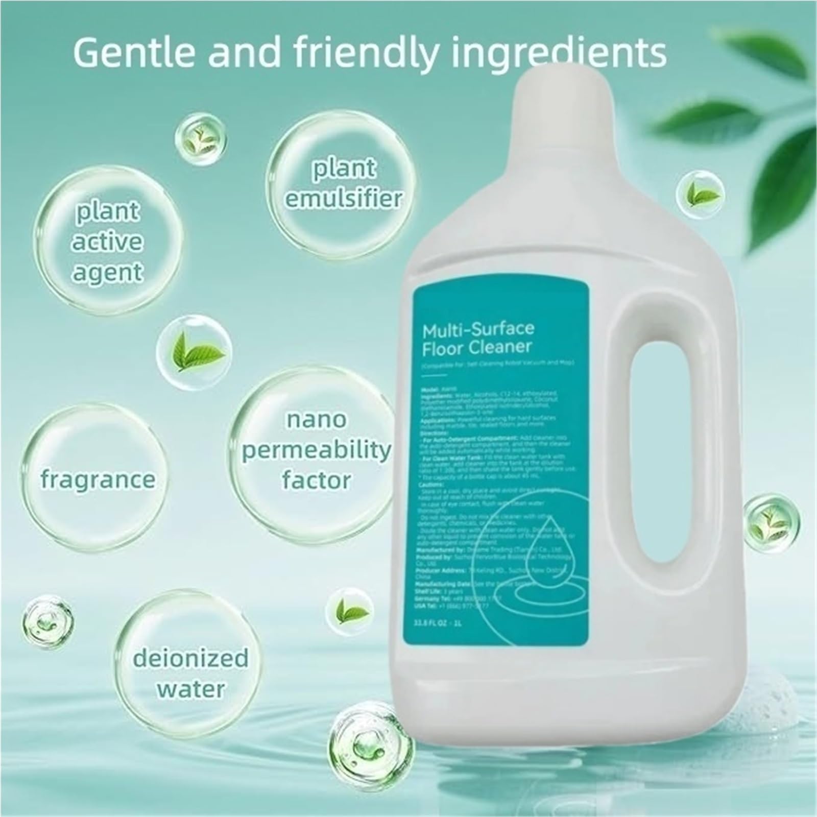 Solución limpiadora multisuperficie de 3000 ml, compatible con Dreame H14 H15 PRO/ X50 Ultra/ L40s Ultra, aspiradora, mopa húmeda y seca.
