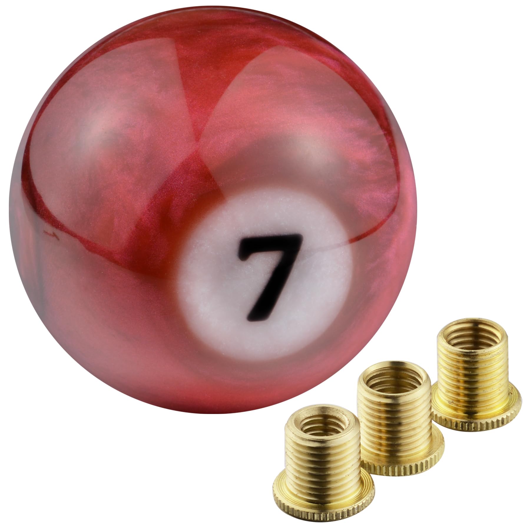 Padaodao Red1 Weighted Shift Knob Number 7 Shifter Lever Head For Most Manual Automatic Transmissions Cars Suv Trucks, Red