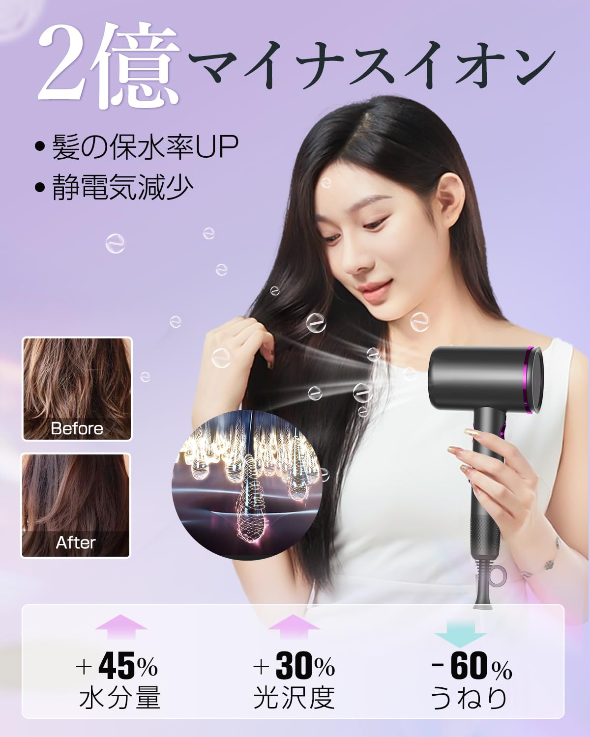 【美容師ドライヤー】¥25,300 【爆風】【軽量】イオン ヘアドライヤー Amazon | ドライヤー 大風量 速乾 【美容師監修・速乾・人気おすすめ