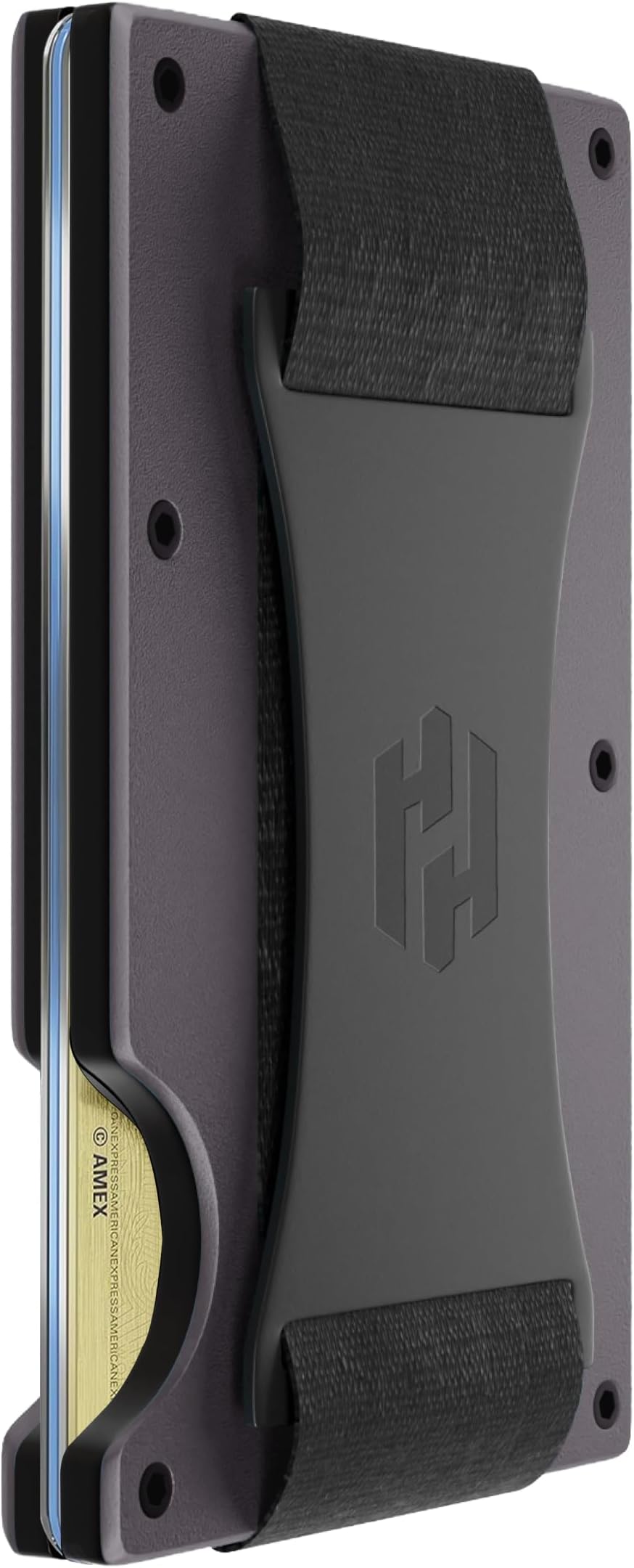 Wallet For Men - Reinvented Design Men's Wallet - Slim, Minimalistic & Seamless, Blocks RFID Scanners with a Cash Strap (Gunmetal)