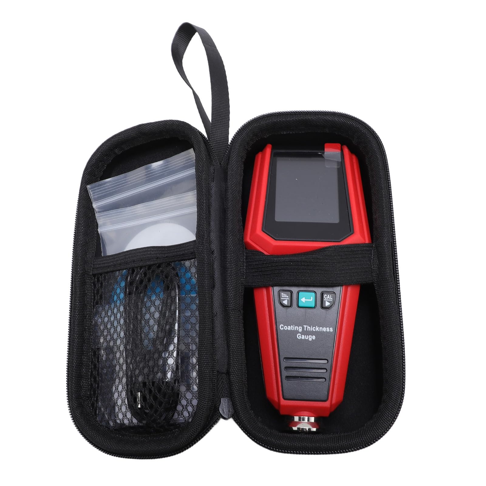 Walfront Medidor Digital de Espesor de Recubrimiento Sensor Altamente Sensible Pantalla Completamente Giratoria Identifica Automáticamente los Sustratos 0-1500 μm 0,1 μm Resolución