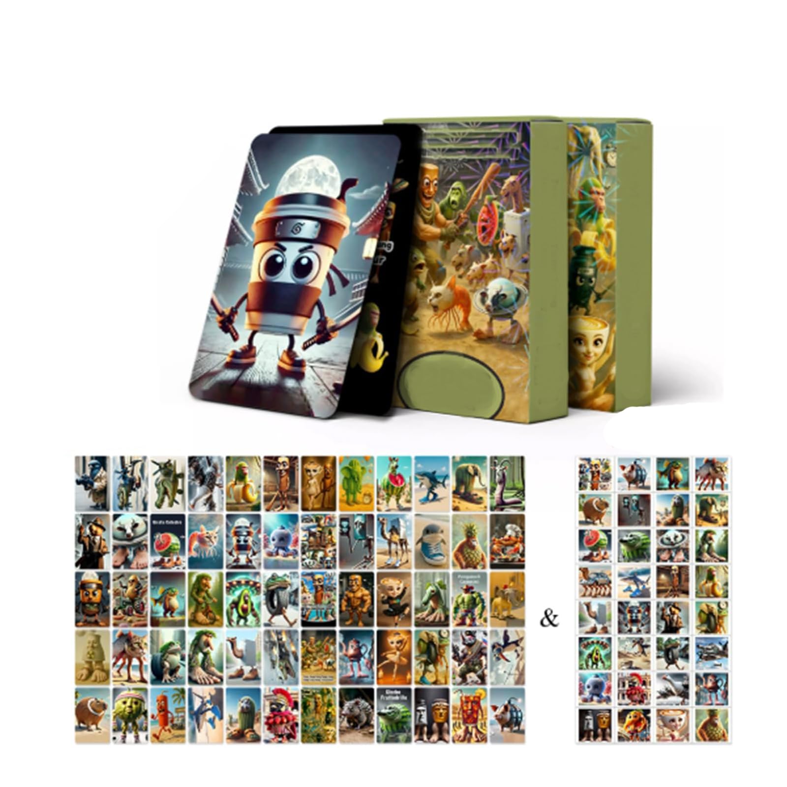 92PCS Italian Brainrot Cards, Brainrot Card Game for Lovers, Party Game with Characters, Fun Card Game for Teens and Adults, Italian Brainrot Toys for Game Nights and Social Gatherings