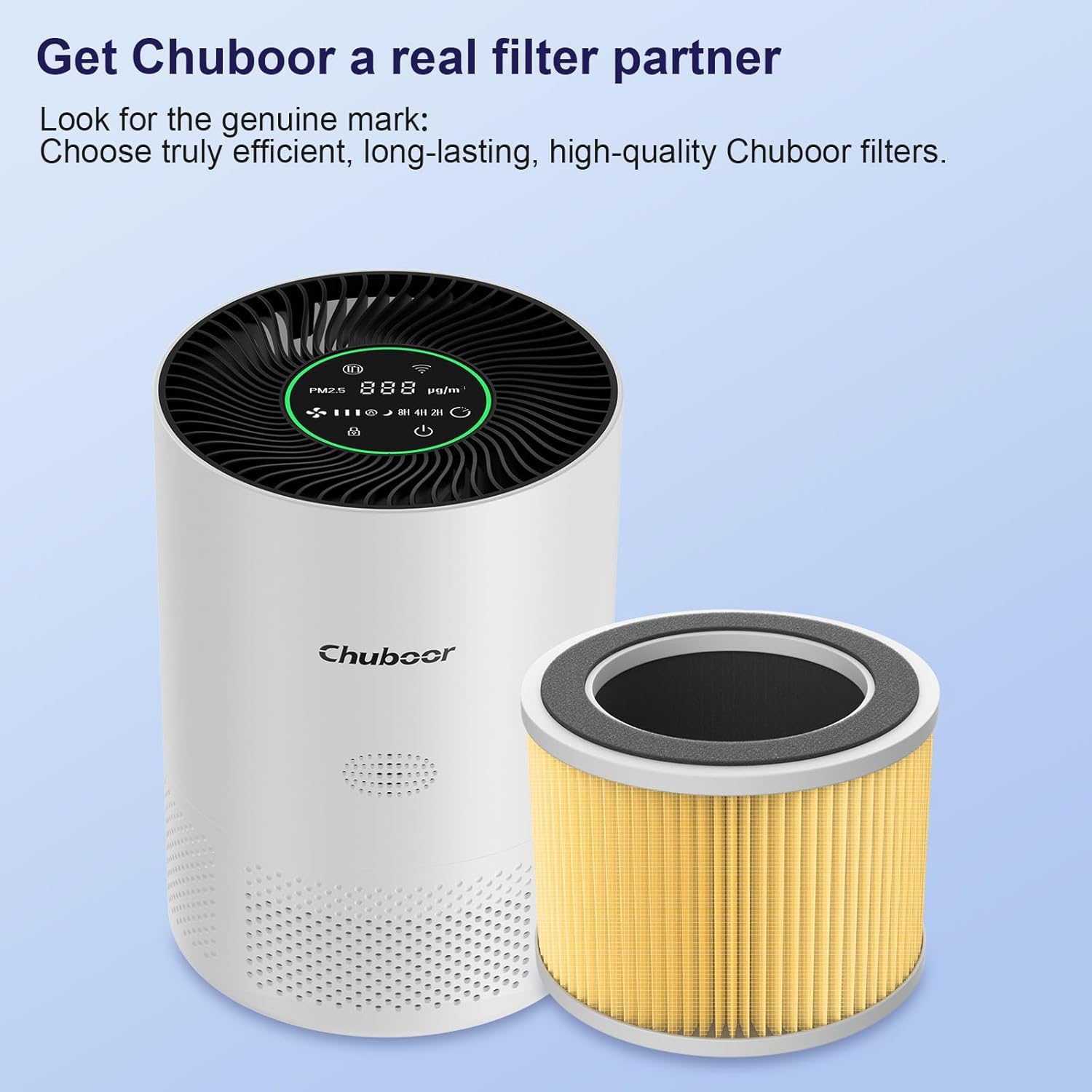 Luftreiniger HEPA für Chuboor Luftreiniger Allergiker PJ01 UND PJ08, HEPA Luftfilter gegen Schimmel, Staub und Tierhaare