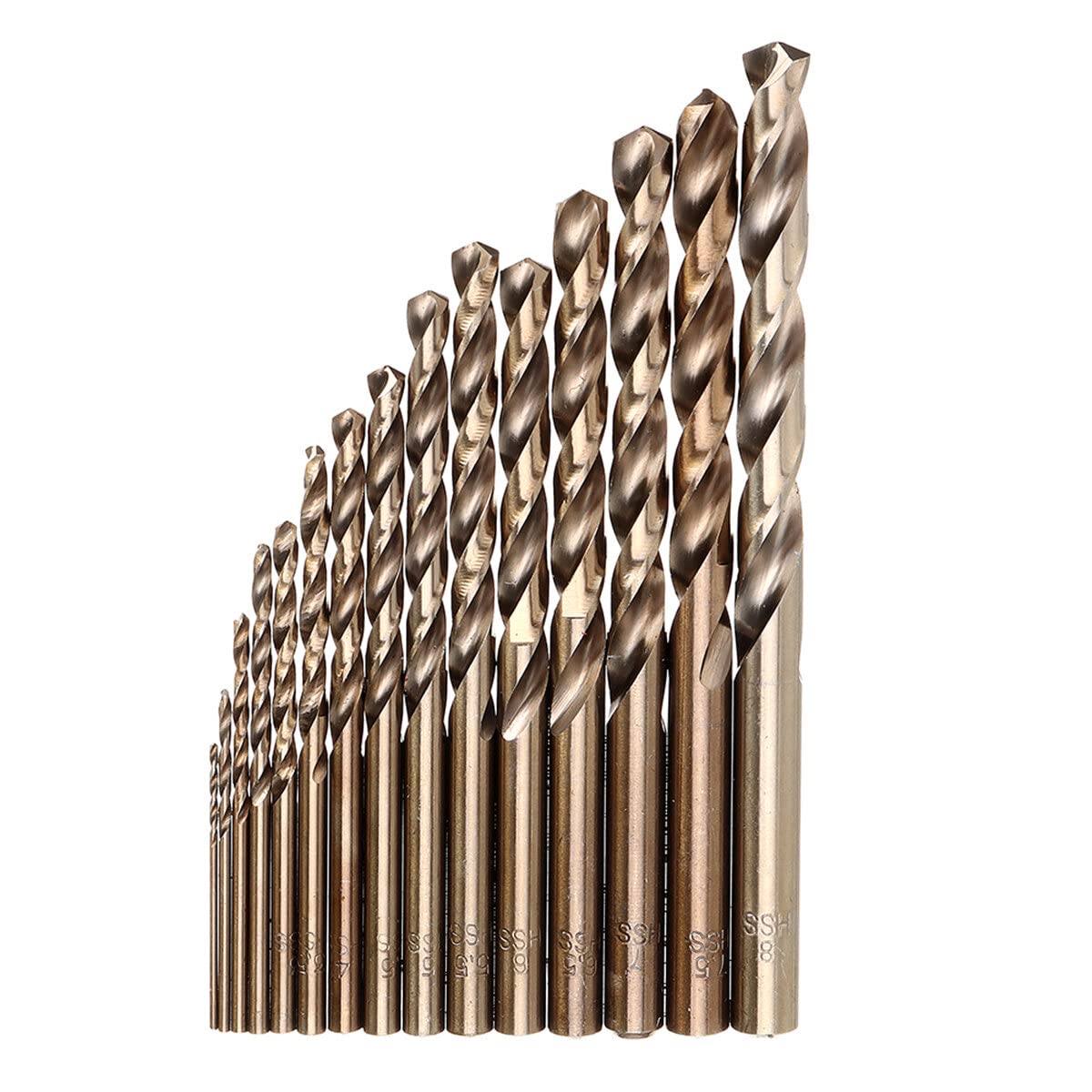 VIDOO 13/19/25 SZT HSS 1-13mm M35 Zestaw Wierteł Kobaltowych Kręte do Metalu Stali-25Sztuk