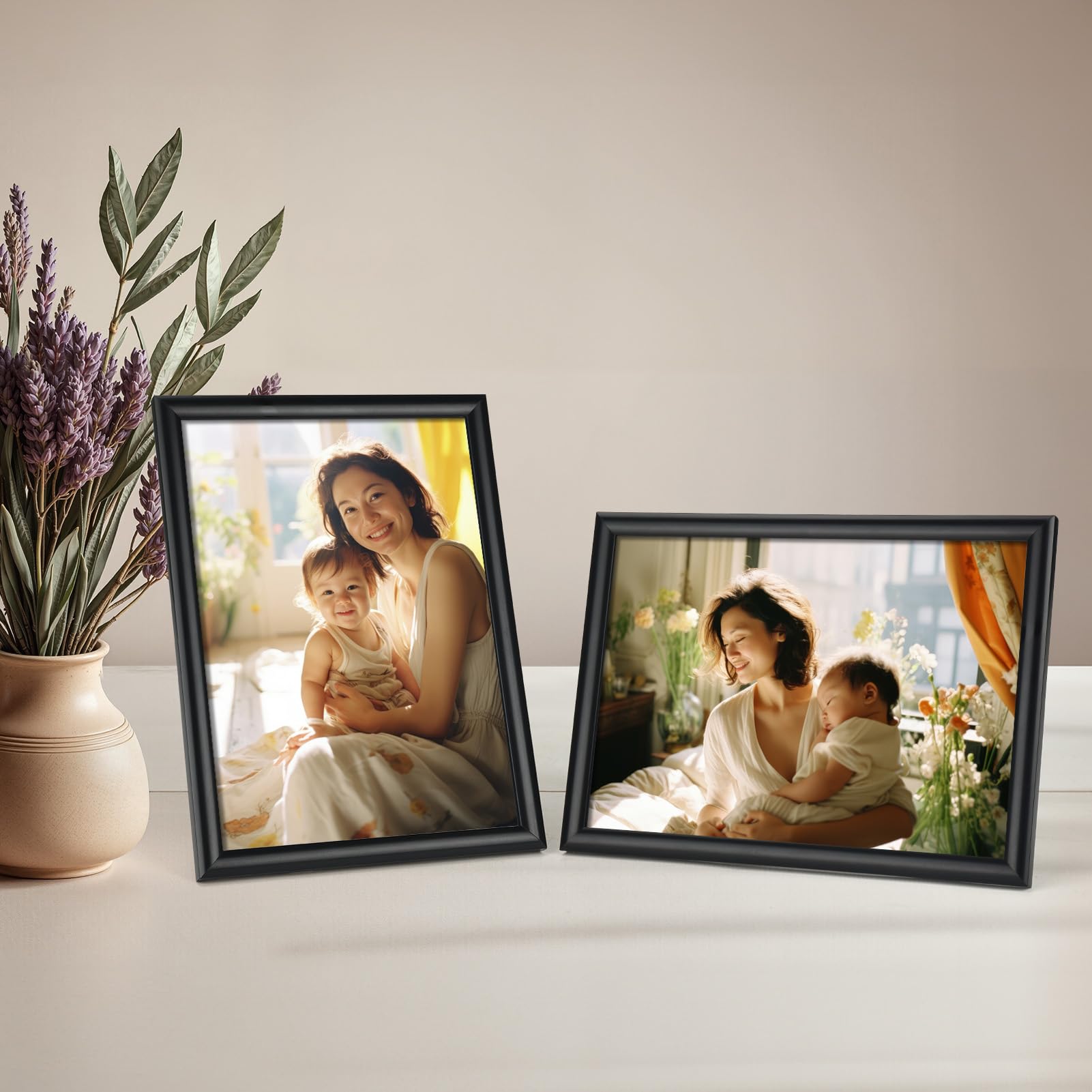 PETAFLOP Cadre Photo 13x18 Cm Lot De 12, Cadre Photo Noir Cadre à Poser Ou Accrocher Pour