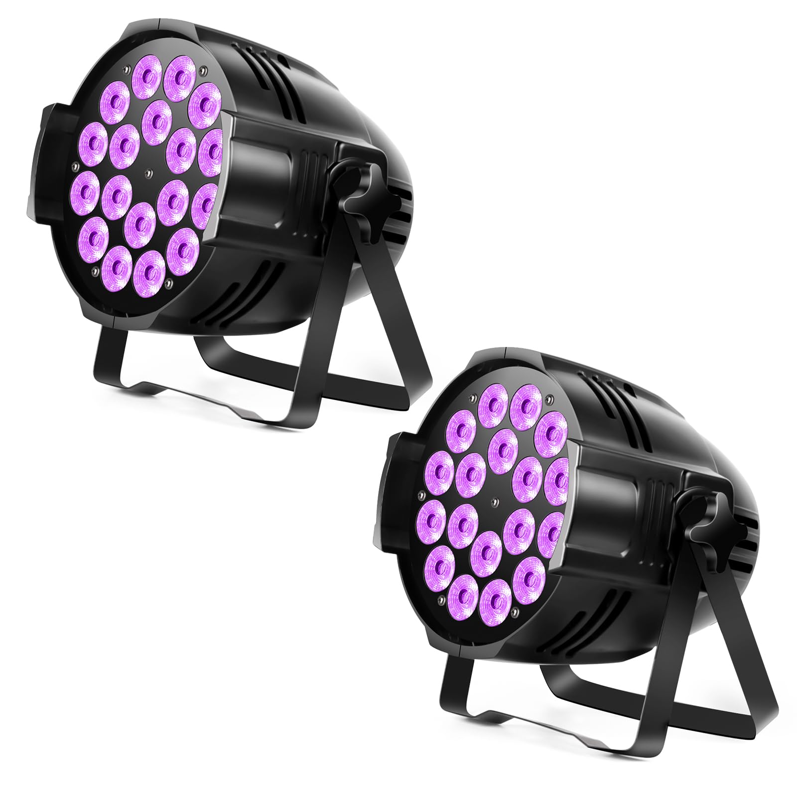 HOLDLAMP 2PCS 18 LED Lampe, 200W LED éclairage de scène 4 en 1 RGBW projecteur par projecteur avec DMX 4/8CH pour Fête Disco Bar Célébrations de Famille Églises