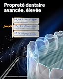 MySmile LP221 UVC Hydropulseur sans fil stérilisable pour les dents 335ML Écran OLED portable avec 4 modes, 8 embouts de jet et une pochette de rangement pour la maison et les voyages (Noir Minuit) - 2