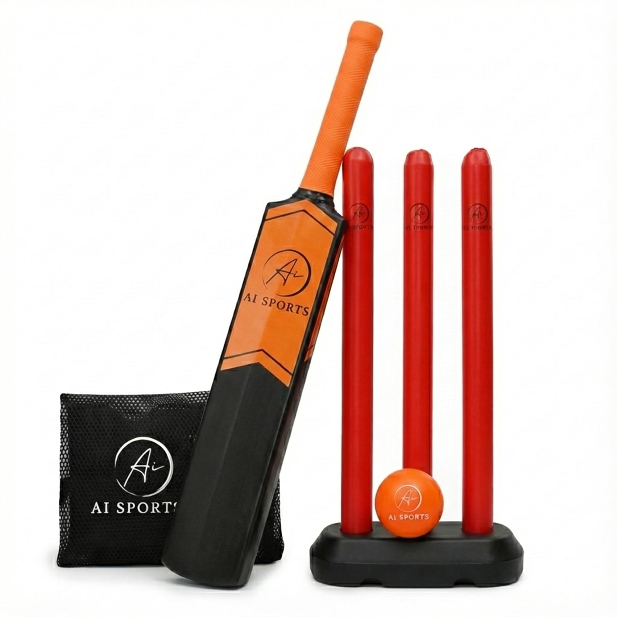 AI SPORTS Plastic Cricket Set – Durable High-Performance Cricket Style Set for Training, Lightweight & Portable