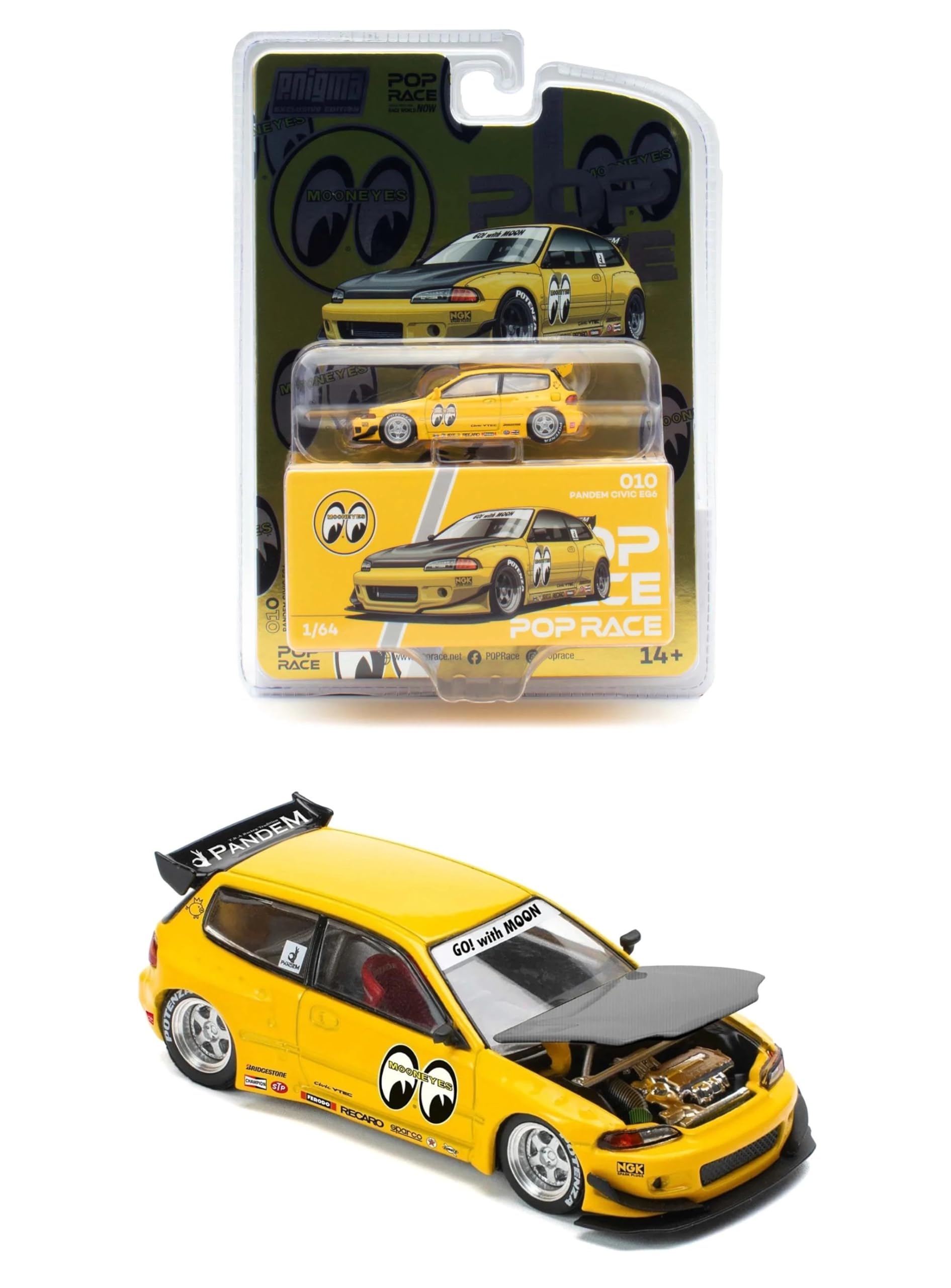 Diecast Model Car Compatible with Pandem Civic EG6 Mooneyes Enigma
