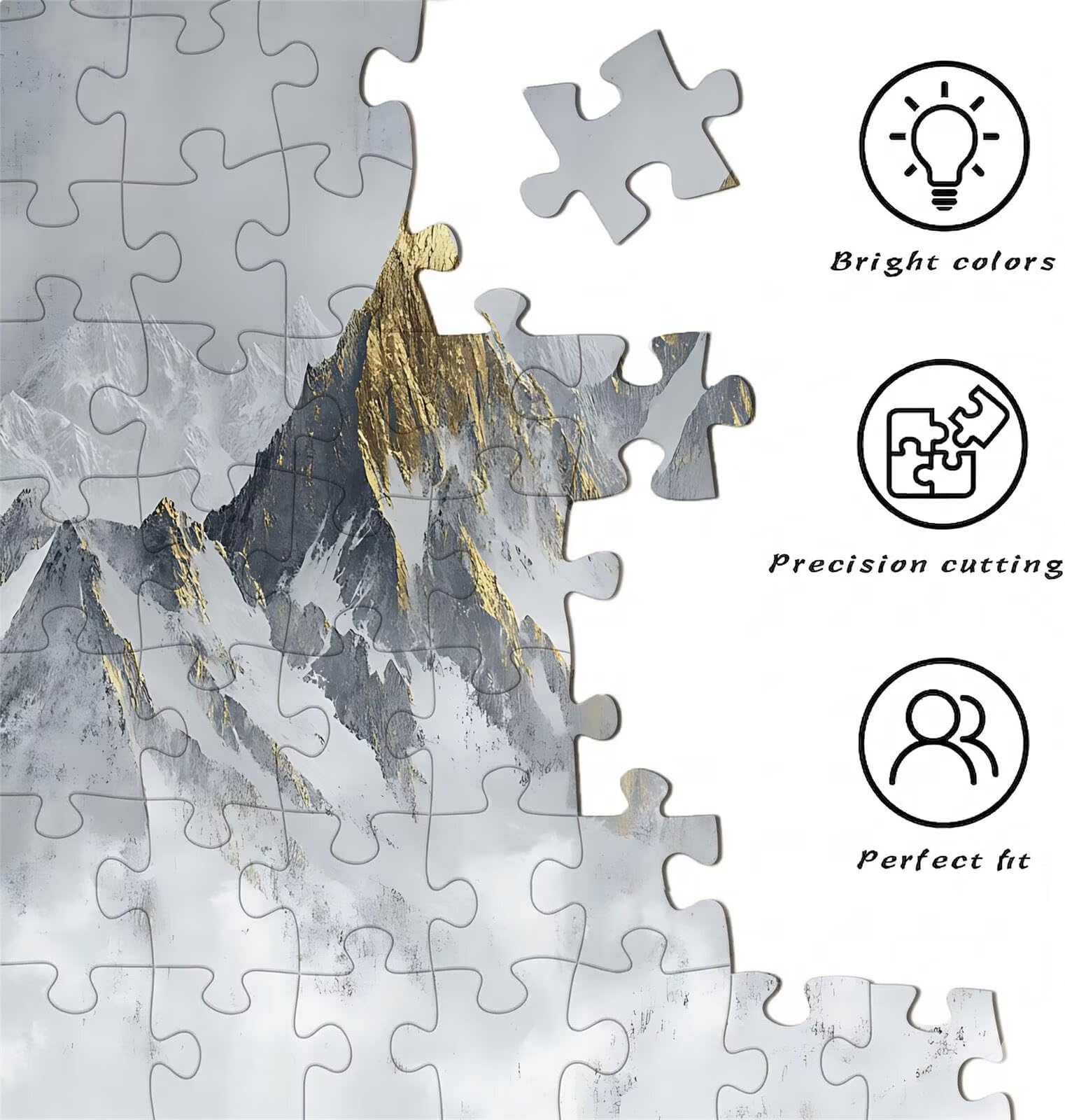 Puzzle 5000 elementów dla dorosłych, śnieżna góra trudne i kolorowe drewniane puzzle, duża łamigłówka 156,5 x 105,5 cm, antystresowa gra z plakatem, dekoracja ścienna do domu, prezent dla kobiet w0