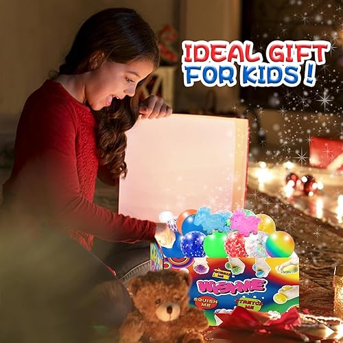 Miniatura 5 de Paquete de 24 bolas antiestrés a granel para adultos, caja de regalo, esponjosas, esponjosas, bolas de alivio del estrés de animales lindos para