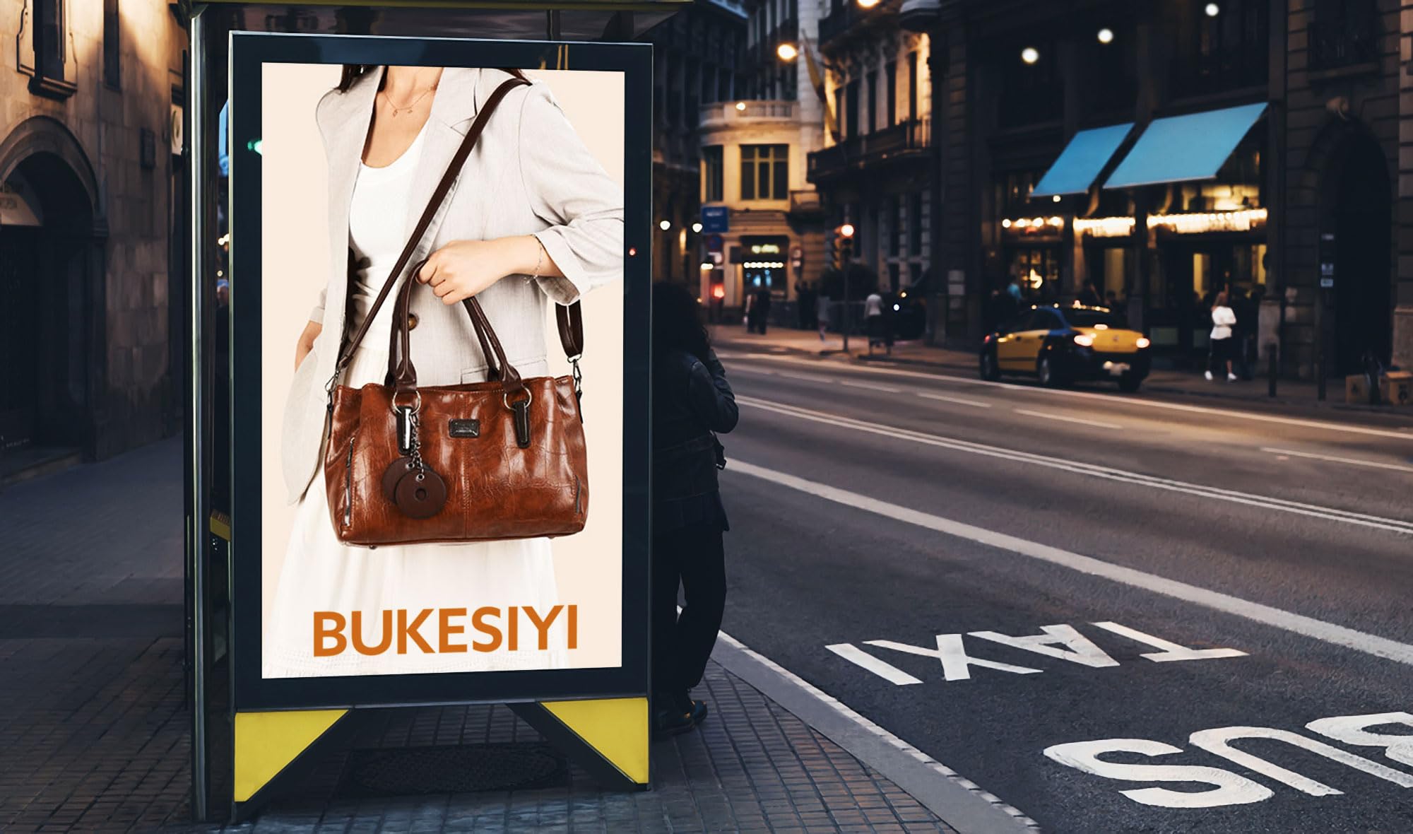 BUKESIYI Damen Tasche Umhängetasche Handtasche Frauen Klein Schultertasche Lack PU Leder Weekender DE77479