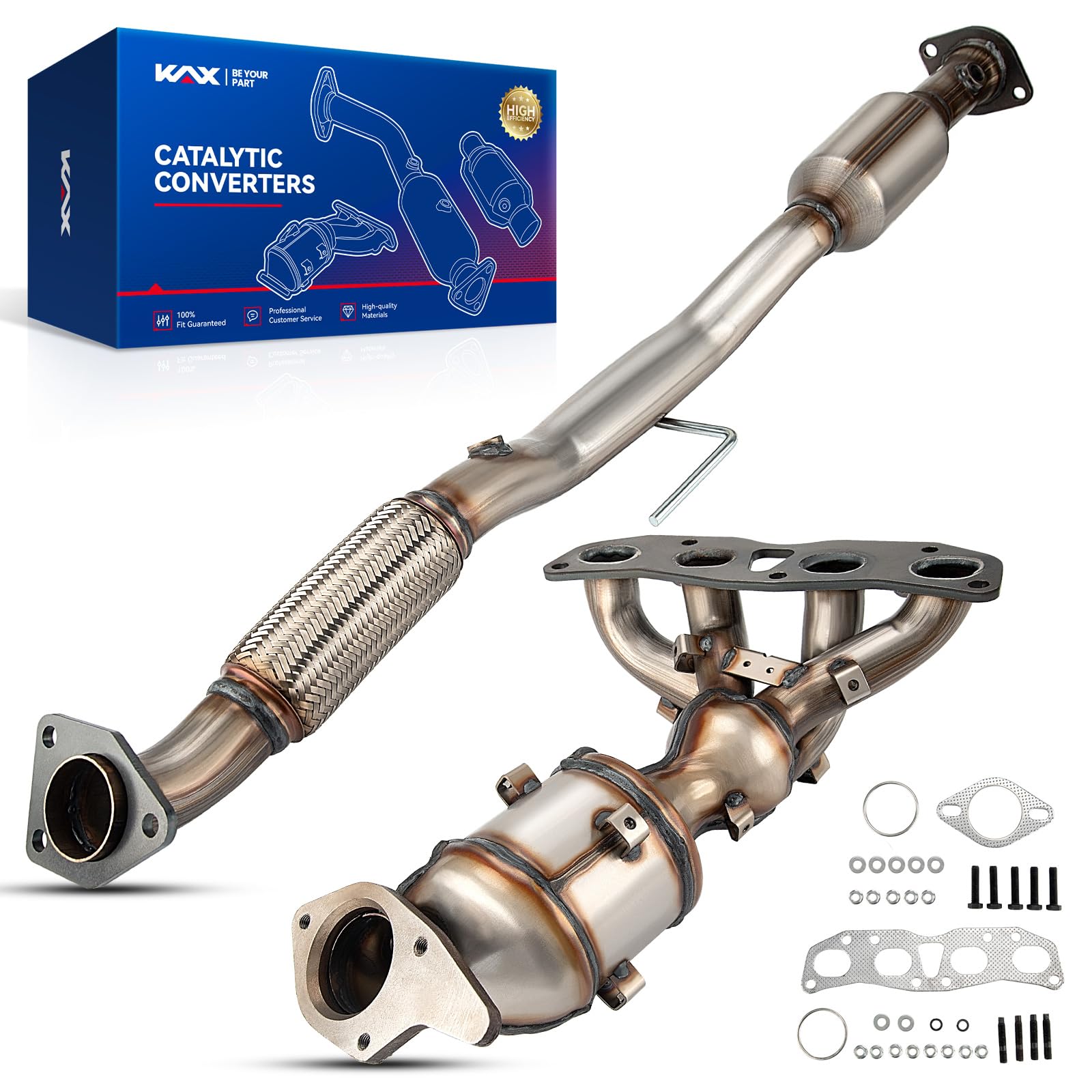 Amazon.com: KAX 40919 40800 2PCS Front and Rear Catalytic