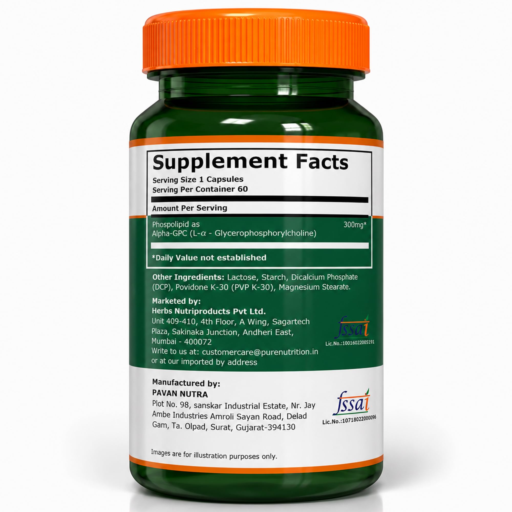 Pure Nutrition Alpha GPC (300mg) – 120 Veg Capsules (60 X 2) | Helps to Improve Focus, Mental Clarity & Memory | Brain Health Supplement for Men & Women | Nootropic Formula — Amazon image 7