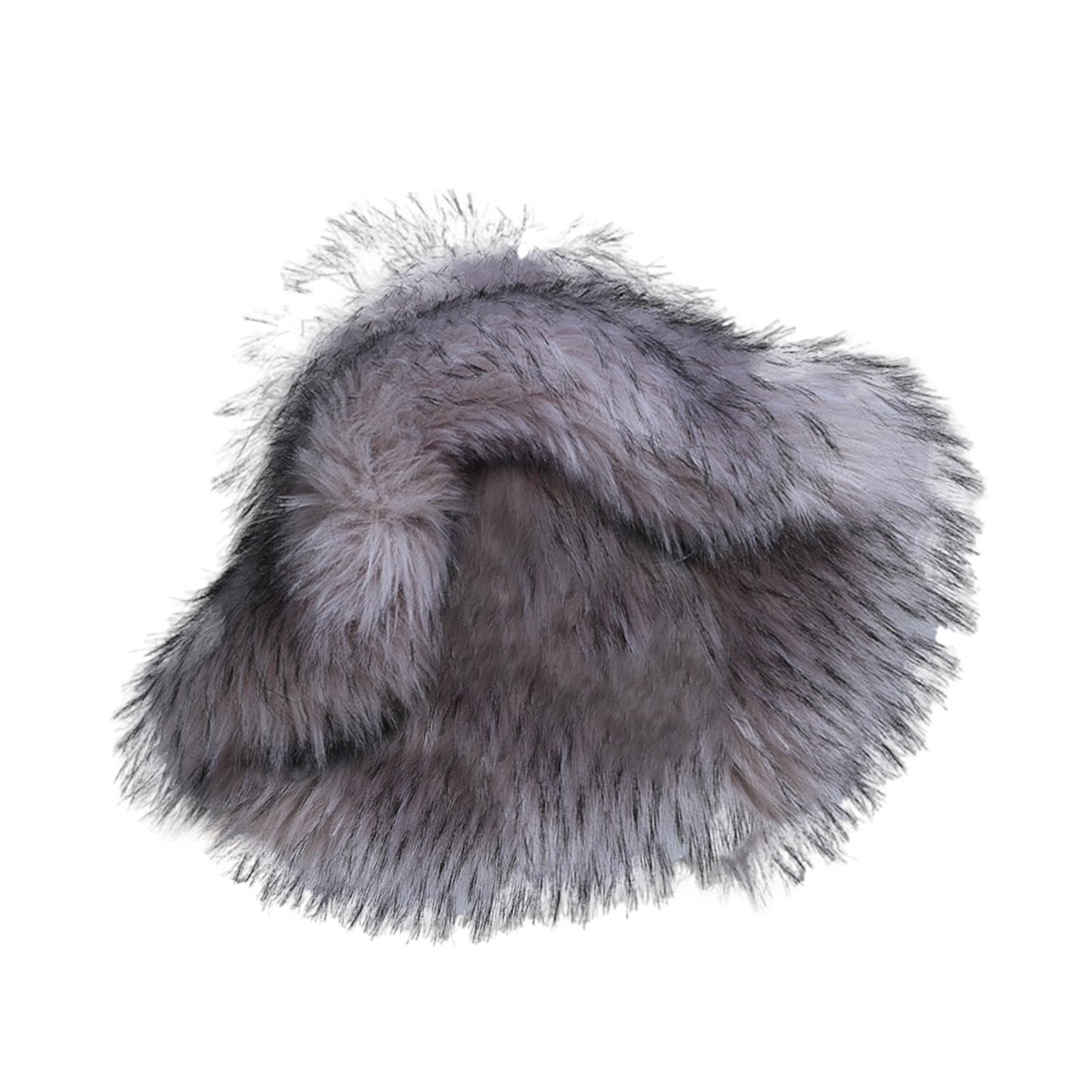 HEAVENGLOW Winter Faux Hat Women Casual Creative Trendy Soft Fashion Wide Brim Warm Style D|Clothing, Shoes & Accessories|Womens Accessories|Hats-image-3