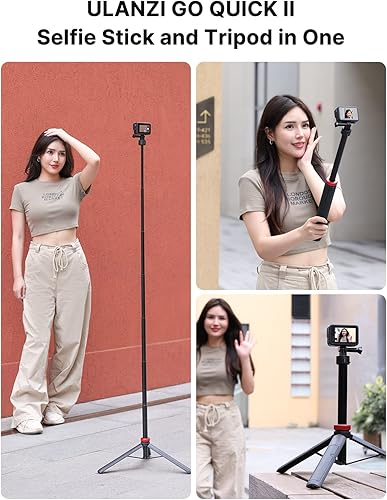 Miniatura 3 de Trípode flexible para Gopro DJI insta360 - ULANZI Go Quick II Acción Cámara Trípode Montaje de liberación rápida I Rotación panorámica de 360 I