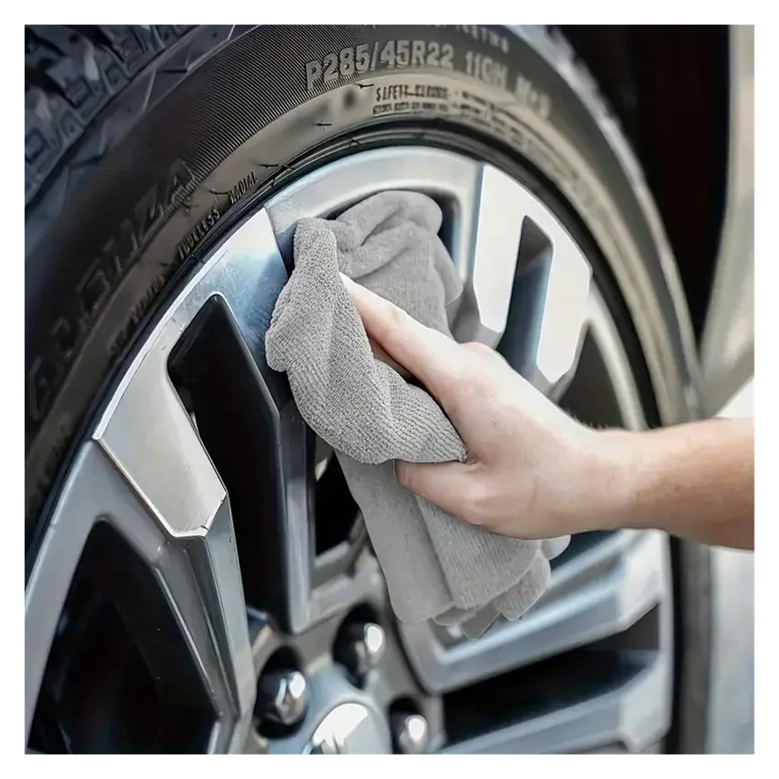 Thicken Microfiber Cleaning Cloths - Lint Free Reusable Absorbent Towels for Car Windows and Household Cleaning 100pcs — view 6