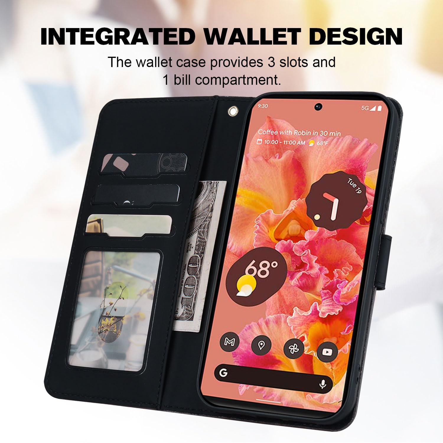 JayModCase Cover per Google Pixel 7 5G, Libro con Portafoglio Chiusura Magnetico Flip Custodie Cuoio [Antiurto] [Slot Carte] [Funzione di Supporto] perGoogle Pixel 7 5G (Marrone