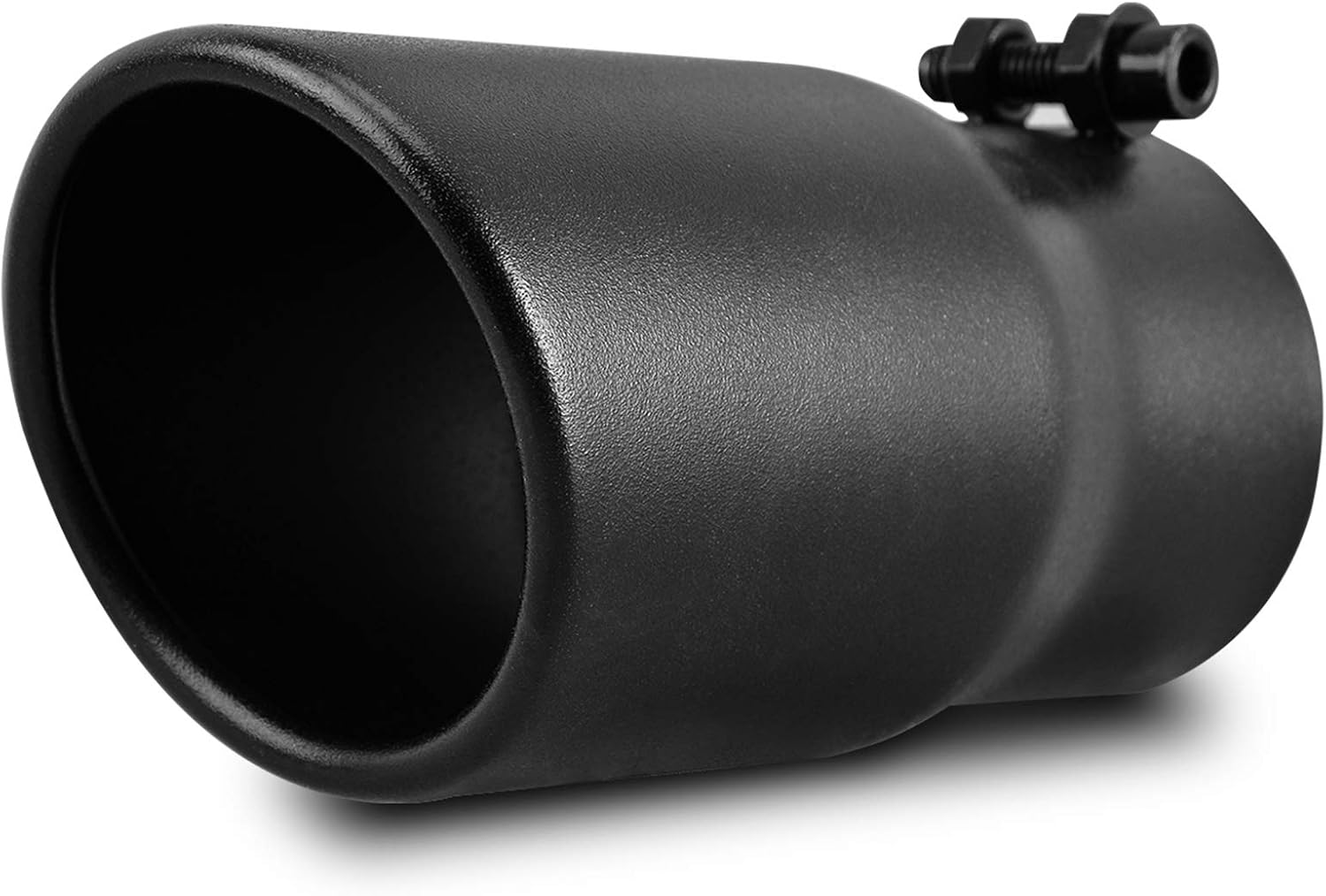 AUTOSAVER88 2.5 Inch Inlet Matte Carbon Fiber Exhaust Tip, 2.5" Inlet 3.5" Outlet 6.6" Overall Length Stainless Steel Exhaust Tips 2.5Inch Tailpipe