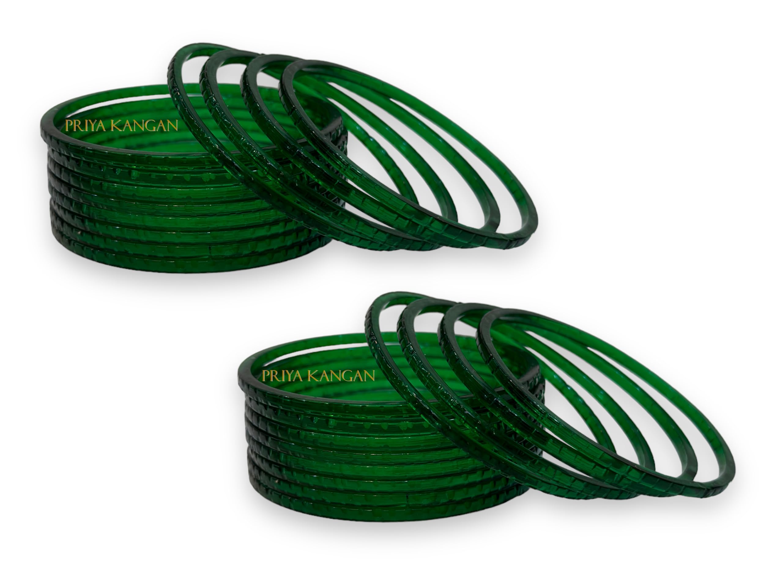 PRIYA KANGANExotic Self Cutting Work Glass Bangle Shiny suitable for all occasion. Latest Indian Traditional Kaach Chudi/Bangles (Pack of 24 Bangles)