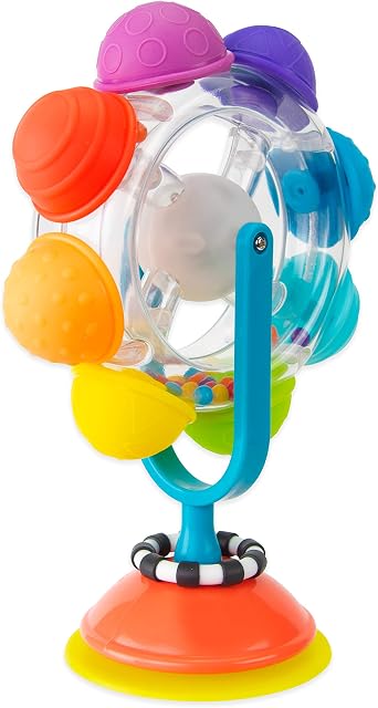 Sassy Jouet de Chaise Haute Lumineux Arc-en-Ciel | Jouet de Plateau Développemental pour l'Apprentissage Précoce | Pour Enfants de 6 Mois et Plus