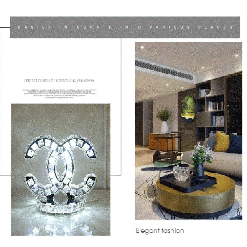 K9 LED-Kristall Tischlampe – 3 Lichtfarben wählbar – 3-seitiges Edelstahl-Design, dimmbare Nachttischlampe für Schlafzimmer & Wohnzimmer – Minimalistische LED Schreibtischlampe als Deko-Nachtlicht