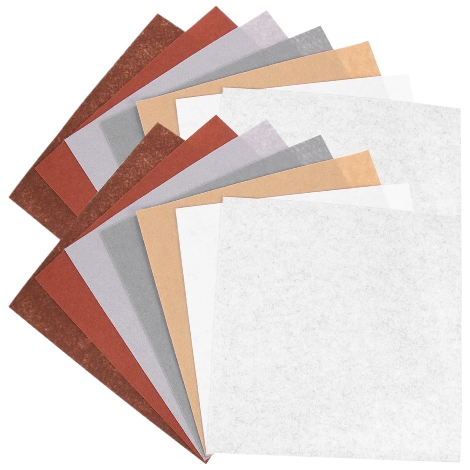Hojas de fieltro de colores, 28 cuadrados de tela de fieltro surtidos para costura y acolchado para arte y manualidades