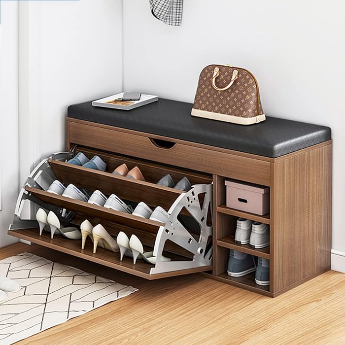 Buy LL&SS Entryway Bench with Hidden Shoe Storage,Shoe Rack Bench for