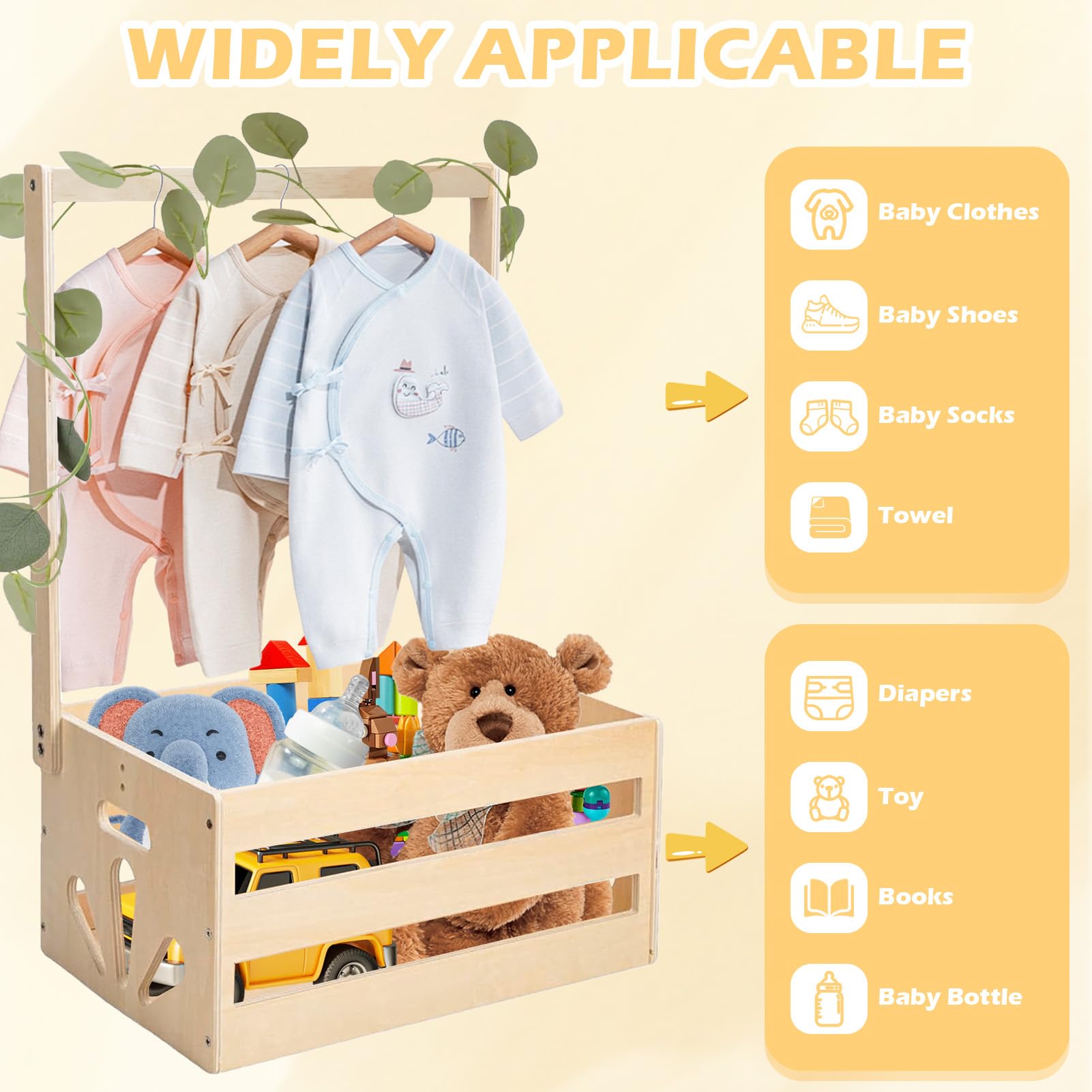 Custom Sgabello da cucina per bambini in legno con maniglia e barra di sicurezza ,Sgabello da