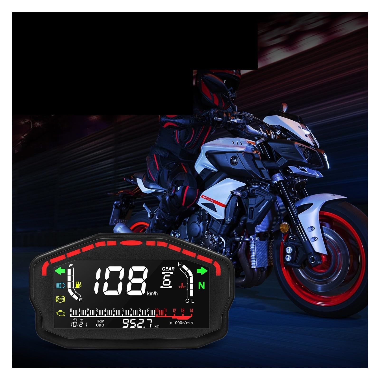 Contachilometri moto Icona Pannello Cruscotto Digitale Strumento Doflnition Tachimetro Universale Tachimetro Cruscotto Per 1 2 4 Cilindri