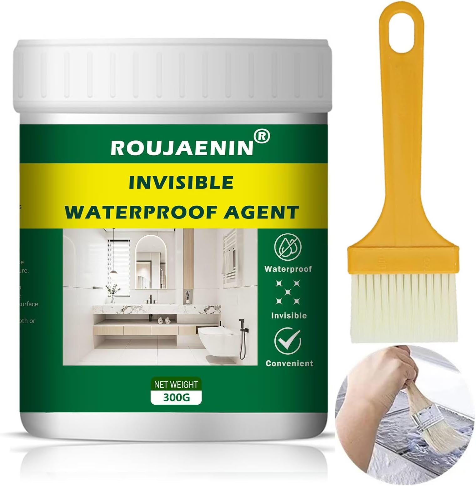 300g Invisible Waterproof Sealant, Anti-Leaking Clear Insulation Sealant Super Strong Anti-Leakage Agent, For Roof,Bathroom, Patio Sealer Outdoor, Indoor