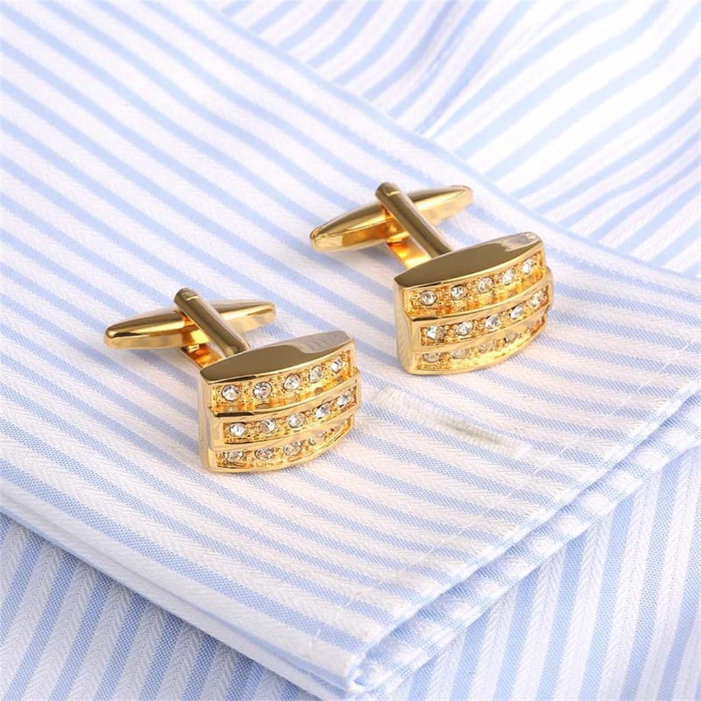 Desconocido Botones de botón de Manga de Vestido Gemelos de Hombre Botones de Manga de Camisa de Citas Accesorios de Ropa de Fiesta de joyería (D como se Muestra en la Imagen)