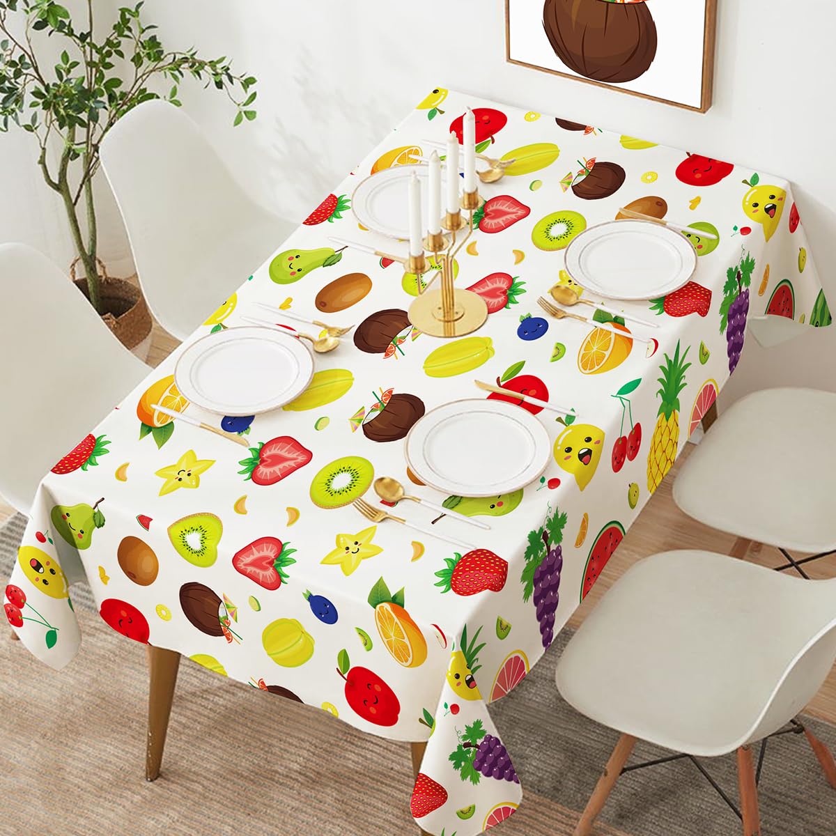 2 Tovaglie In Plastica Usa E Getta A Tema Anguria 130x221 Cm - Per Feste Estive, Compleanni, Baby Shower, Luau
