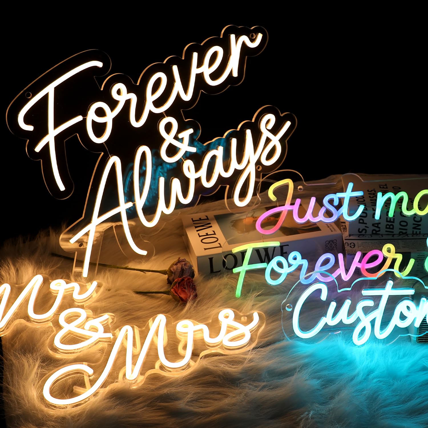 Neon Schild Personalisiert LED Namen Leuchtschriftzug Personalisiert Neonlicht Schriftzug für Wanddekoration Hochzeit Bar Geburtstag Party Geschäft Salon