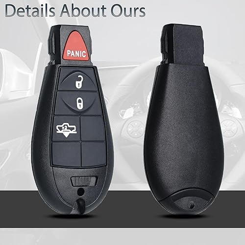 Miniatura 6 de Llavero de entrada sin llave compatible con Dodge RAM 1500 2500 3500 2013 2014 2015 2016 2017 2018 2019 2020 2021 Control remoto suspensión